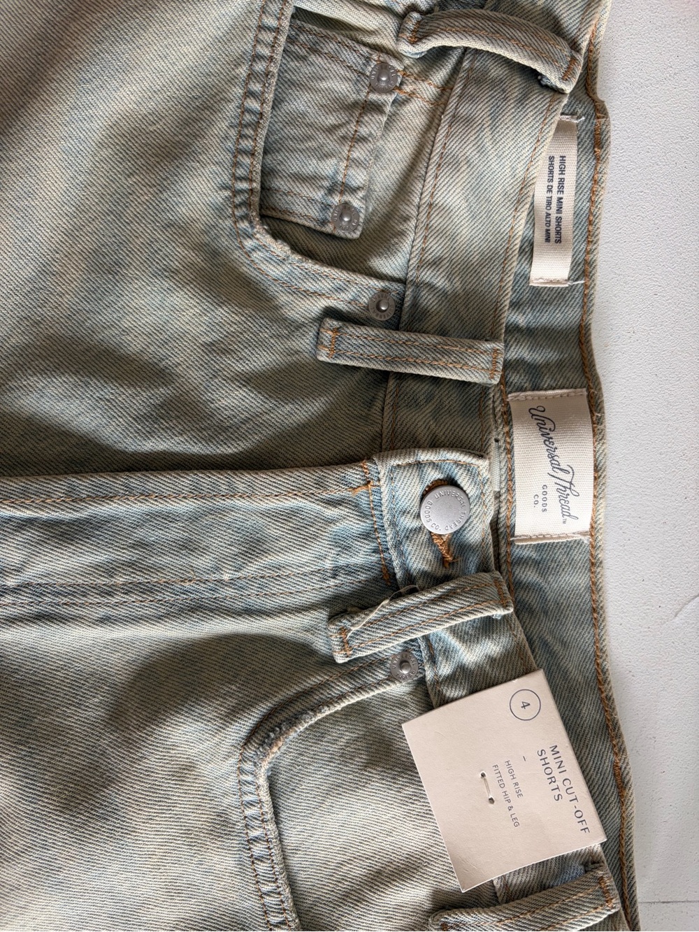 Universal Thread Light Wash Denim Mini Cut-Off Shorts - Light Blue